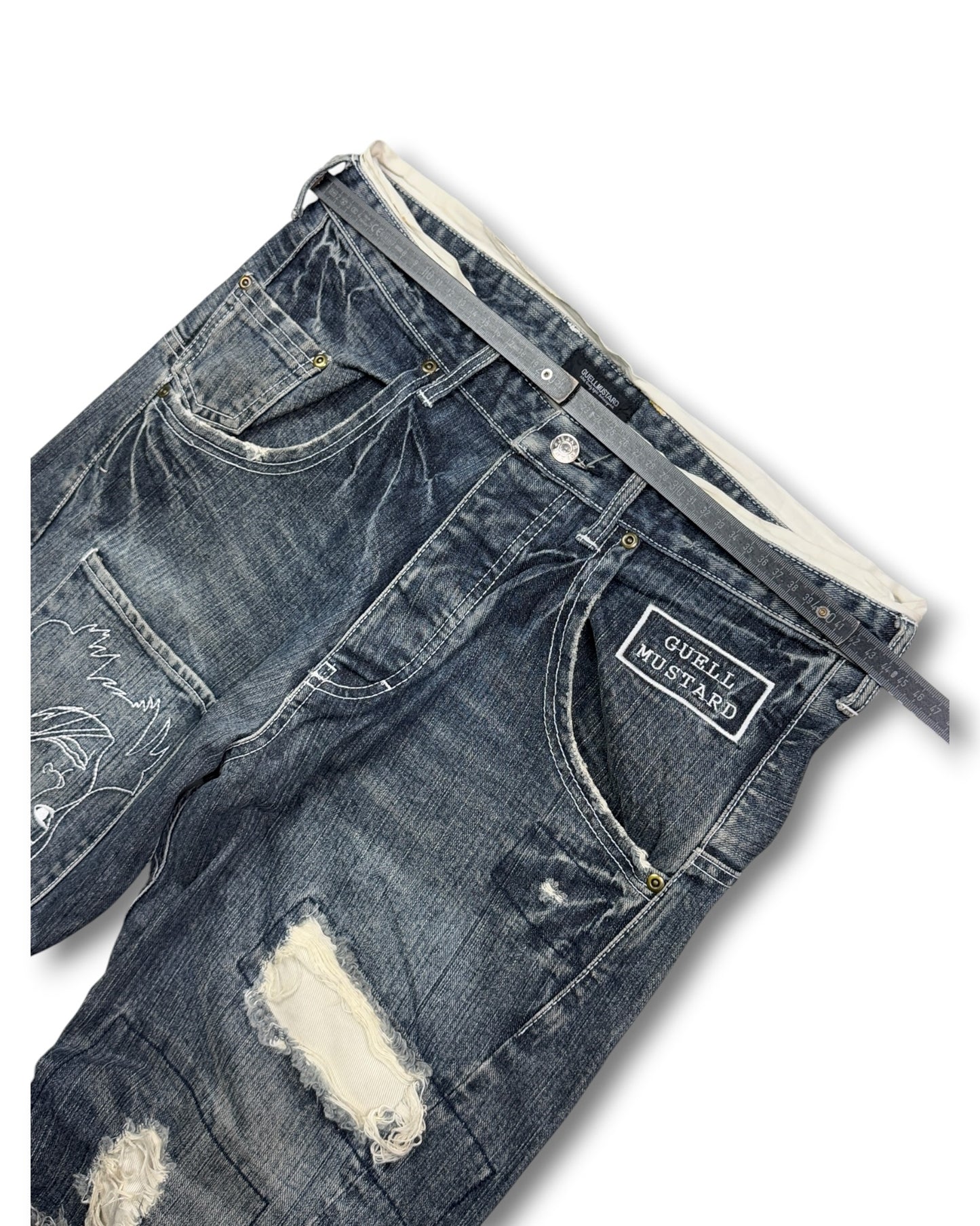 2000's Guell Mustard Japanese Archive Straight/Baggy Jeans *extremely rare 34x32 (L)