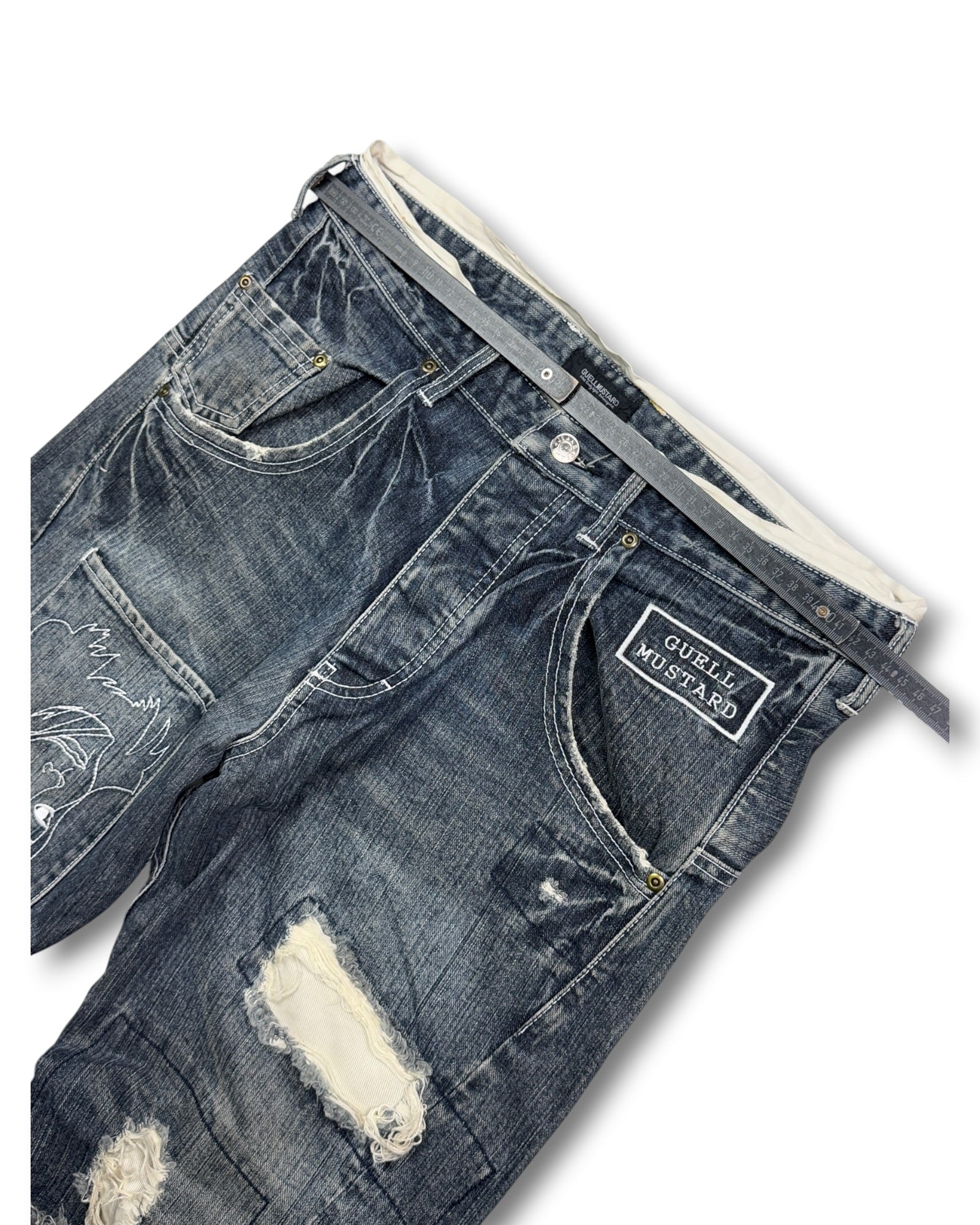 2000's Guell Mustard Japanese Archive Straight/Baggy Jeans *extremely rare 34x32 (L)