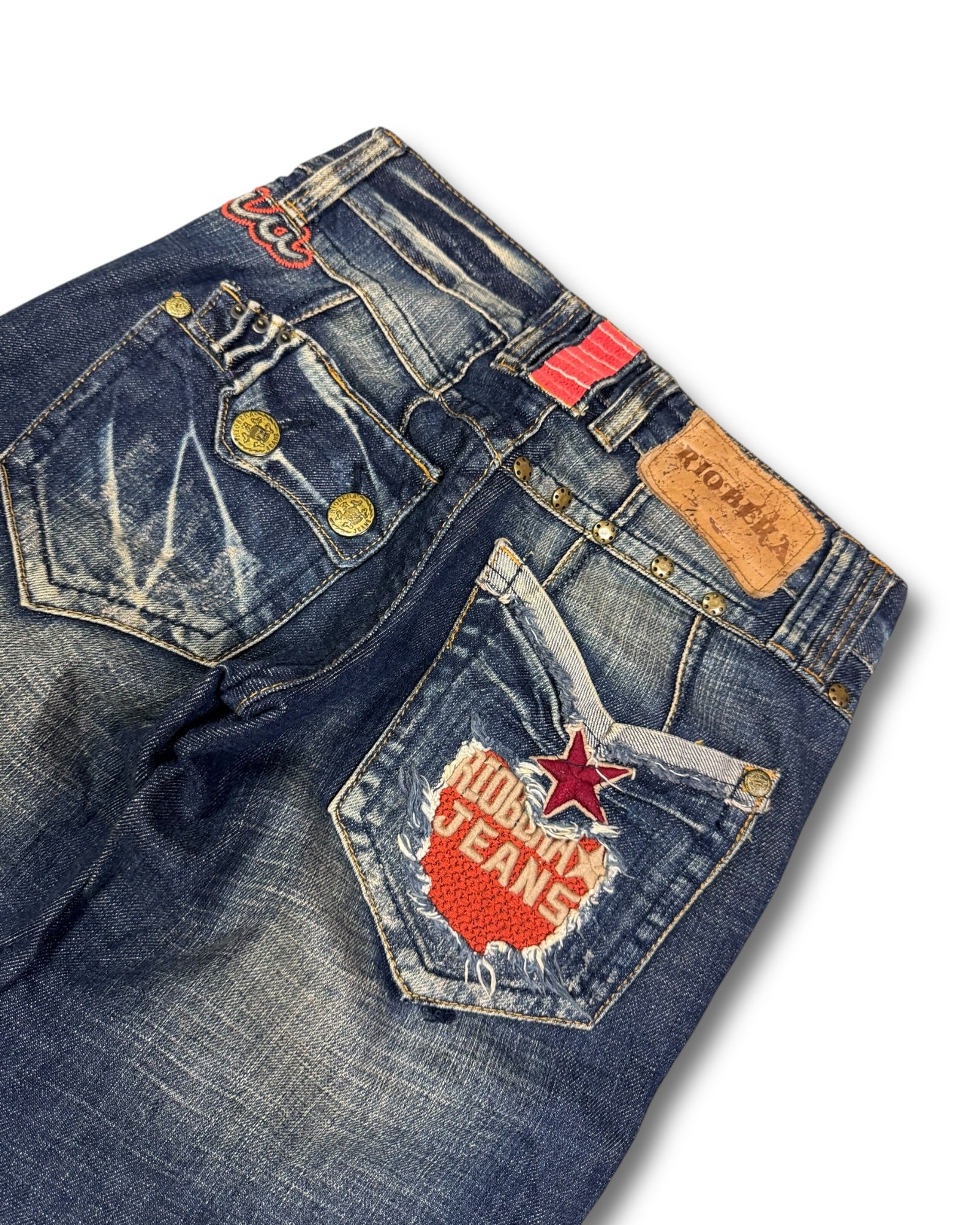 2000's Riobera Japanese Archive Low Waist/Flared Jeans Women's *very rare 28x30 (S)