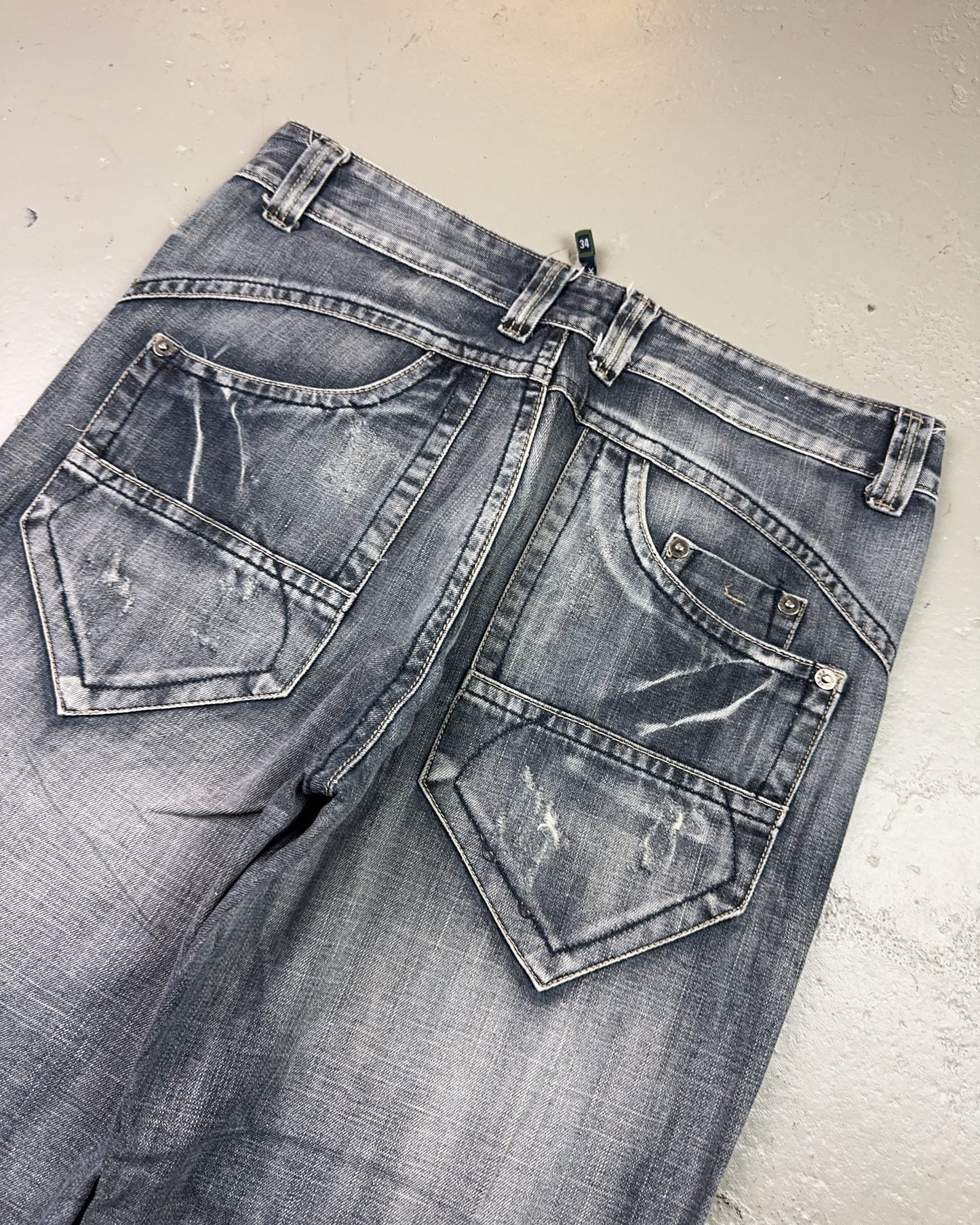 2000's All Blacks Baggy Jeans *very rare 36x32 (XL)