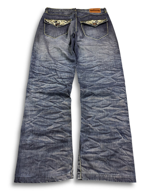 2000's Big Train Japanese Baggy Jeans *very rare 32x34 (M)