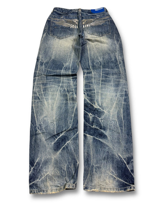 2000's Big Train Straight/Baggy Japanese Jeans *very rare 30x34 (M)