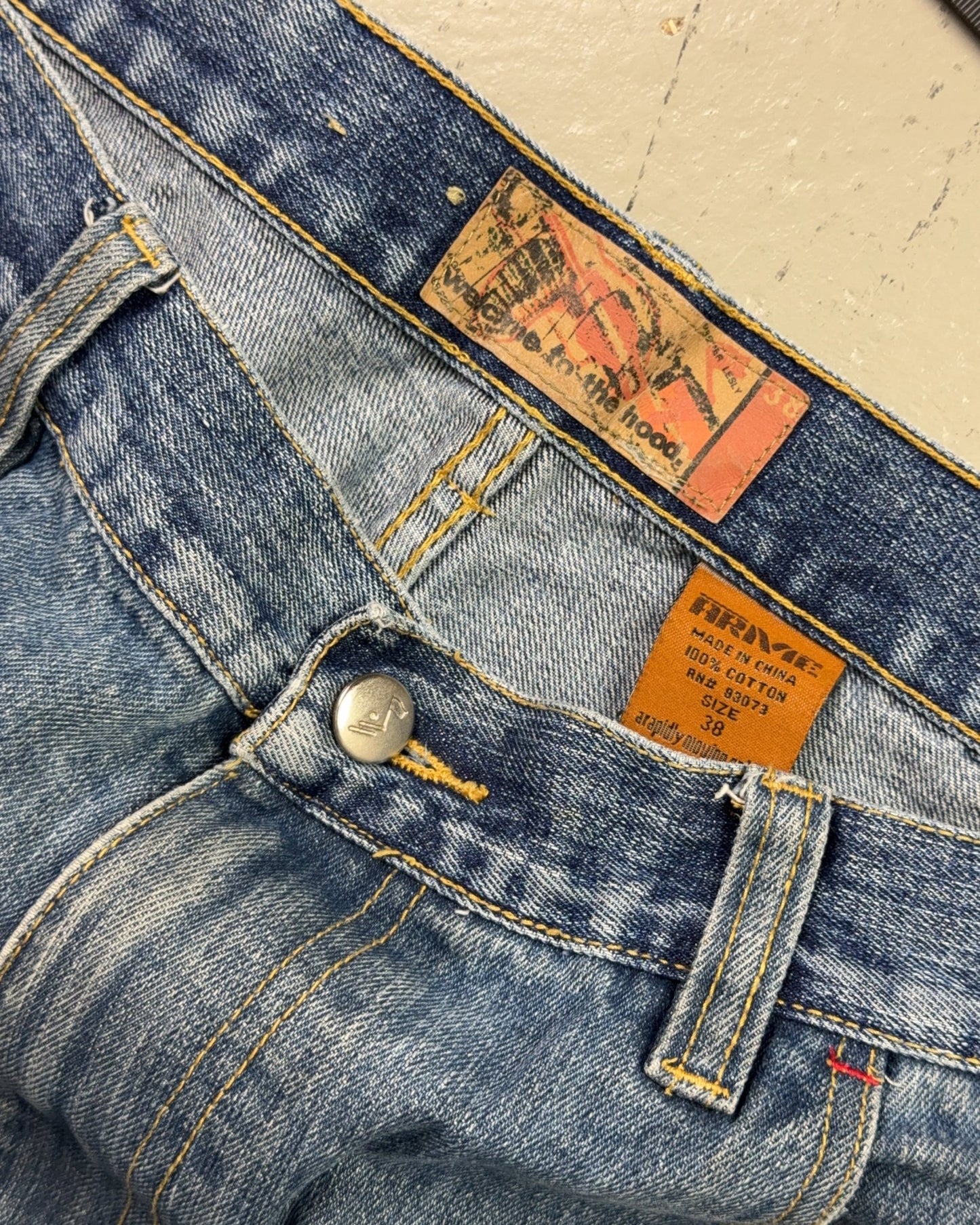 2000's Welcome to the hood Hip Hop Baggy Jeans *very rare 38x34 (XXL)