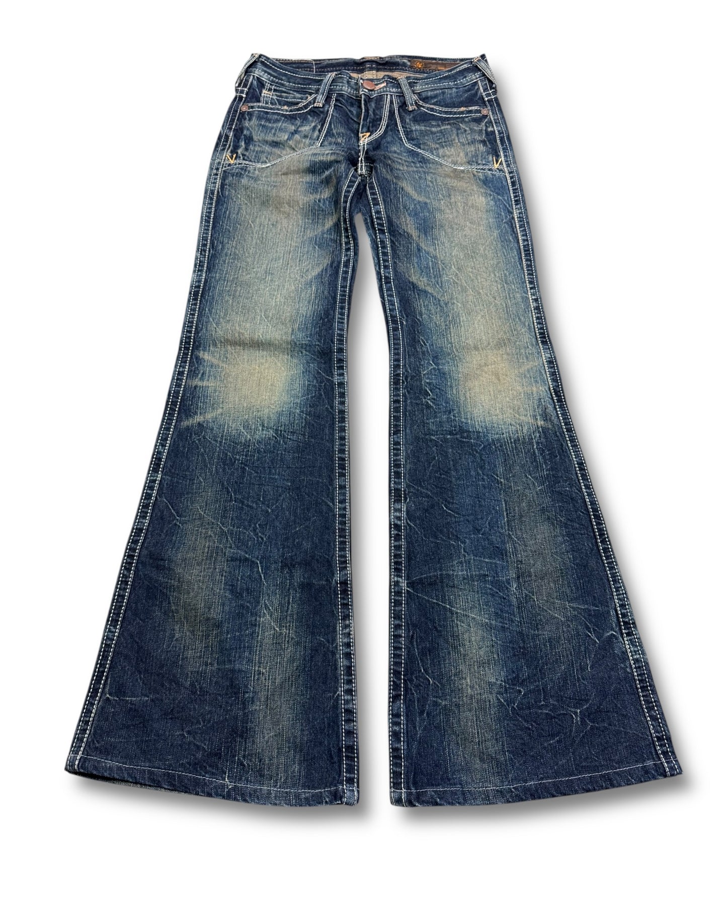2000's Brappers Low Waist/Flared Japanese Archive Jeans Women's *very rare 26x28 (XS)