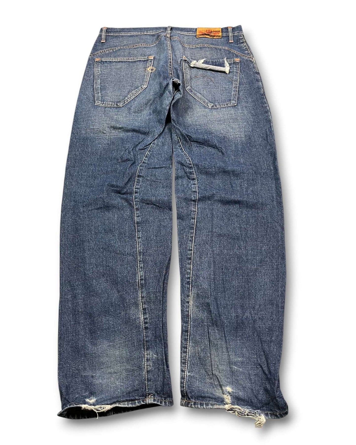 2000's Japanese Baggy/Straight Jeans *rare 34x34 (L)