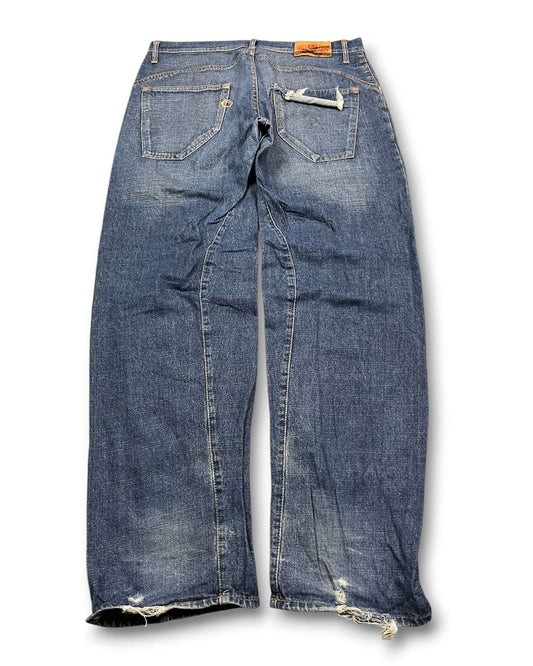 2000's Japanese Baggy/Straight Jeans *rare 34x34 (L)