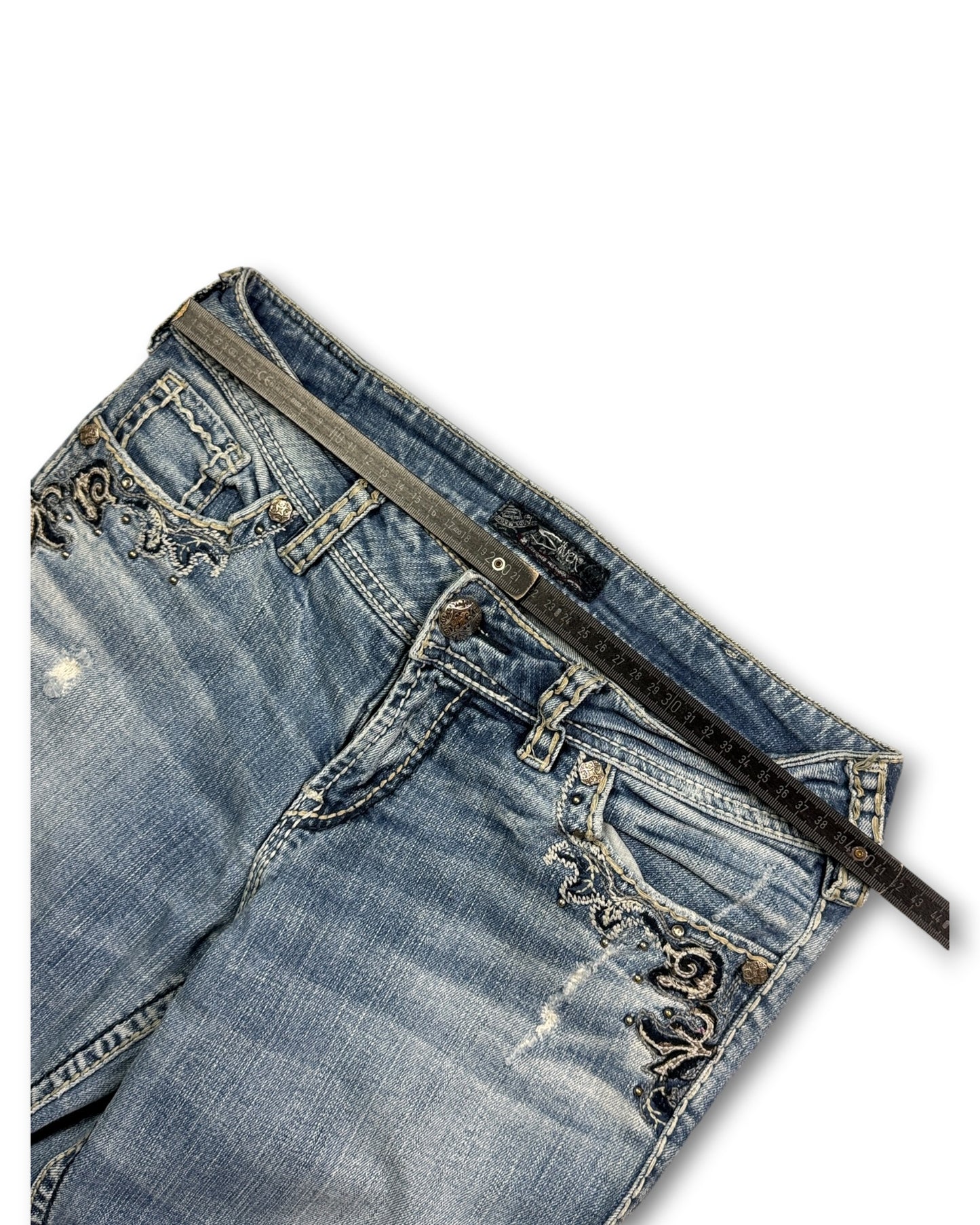 2000's Silver Low Waist/Bootcut Jeans Women's *very rare 32x30 (M)