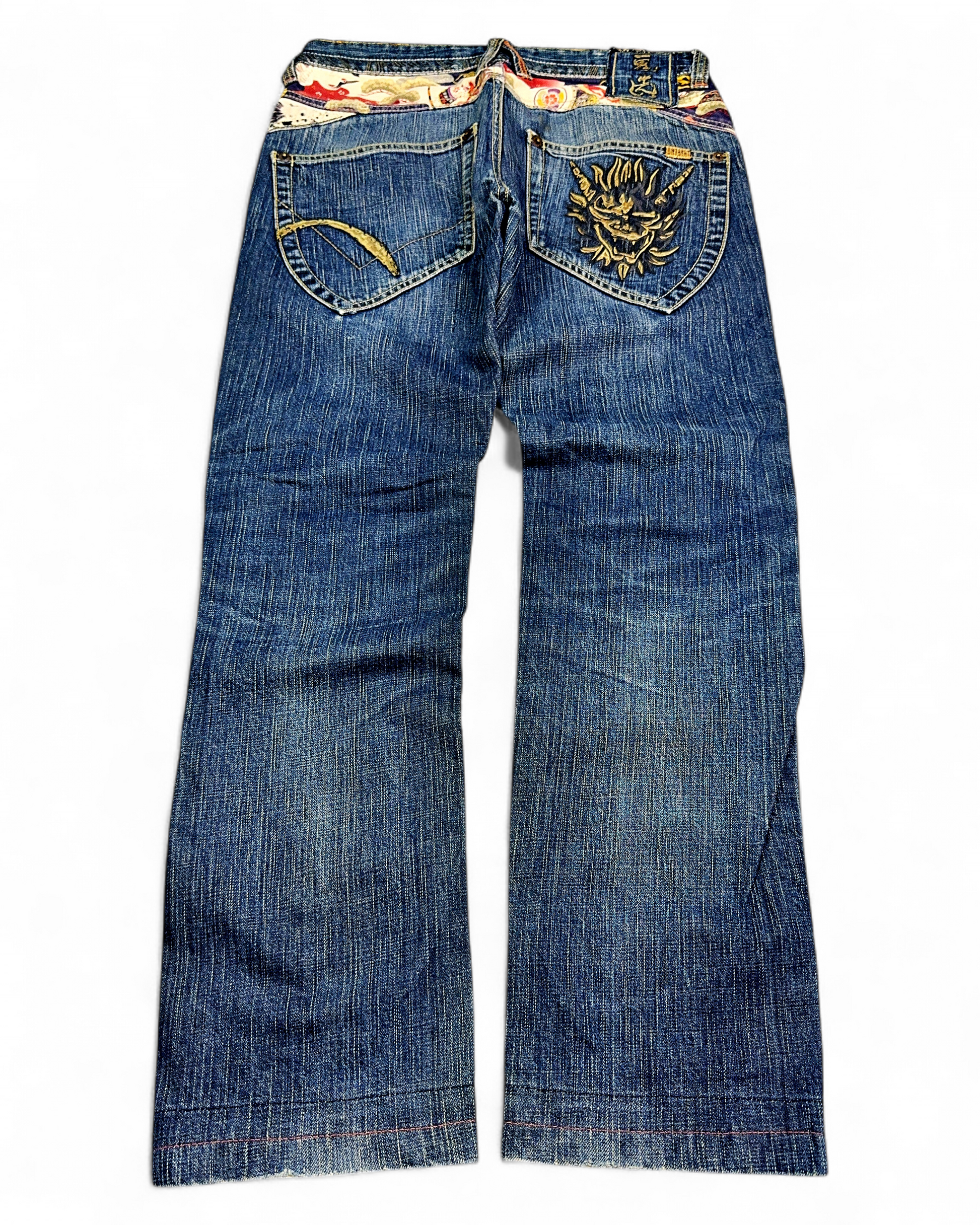 2000's Oniarai Japanese Archive Straight Jeans *very rare 30x30 (M)