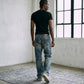 2000's Select Japanese Archive Straight/Bootcut Jeans worn by a model, back view