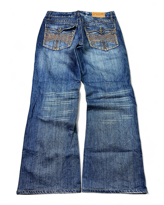 2000's Revolve Jeans Hip Hop Baggy/Bootcut Jeans *rare 34x32 (L)