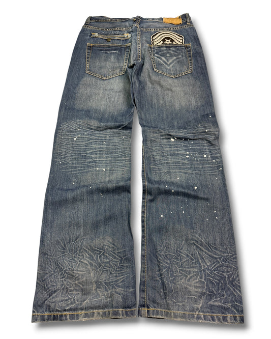 2000's Big Train Baggy Japanese Jeans *rare 34x34 (L)