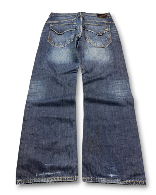 2000's Ed Hardy Baggy Jeans *very rare 36x34 (XL)