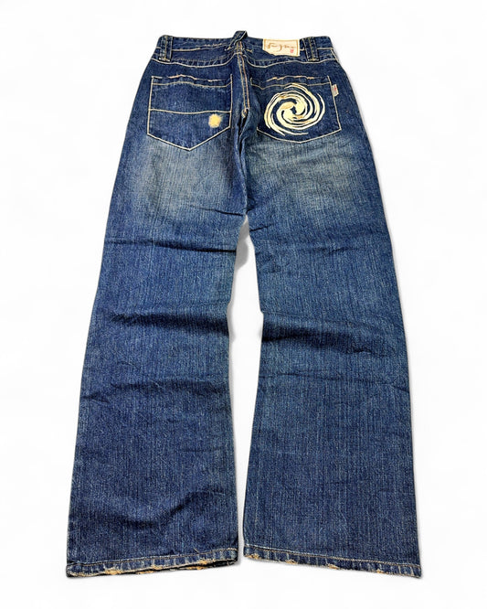 2000's Fujin Japanese Straight/Baggy Jeans *rare 28x32 (S)