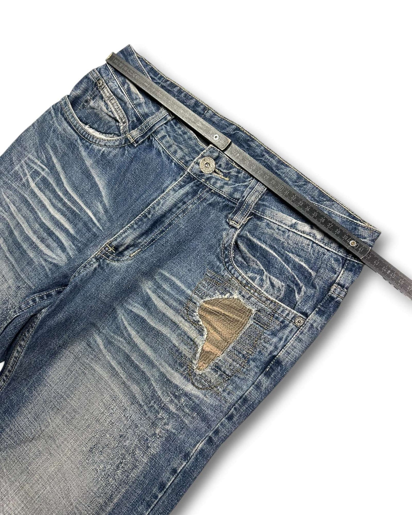 2000's Qilianshi Straight/Baggy Japanese Style Jeans *rare 32x32 (M)