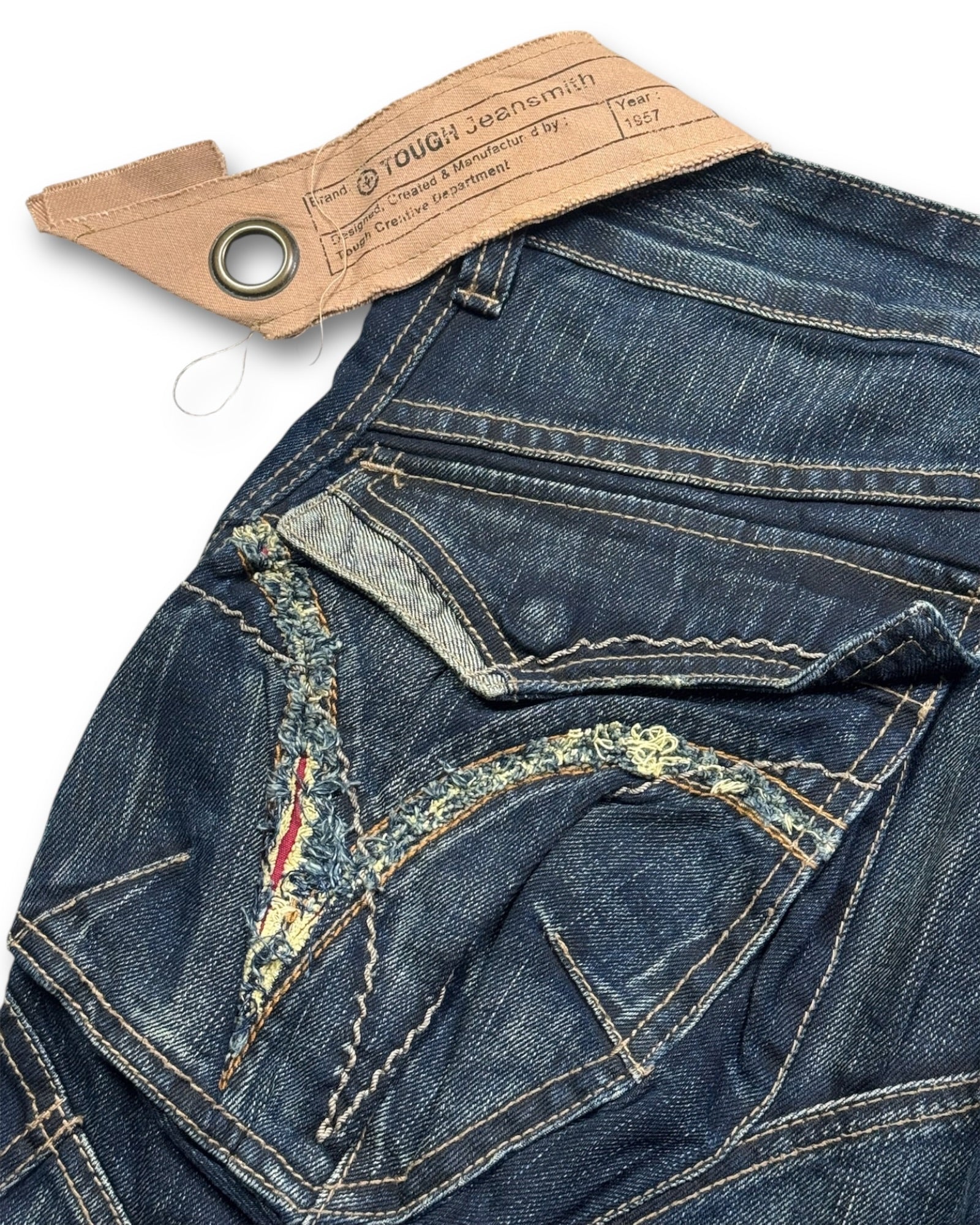 2000's Tough Jeansmith Straight/Baggy Japanese Archive Jeans *extremely rare 34x36 (L)