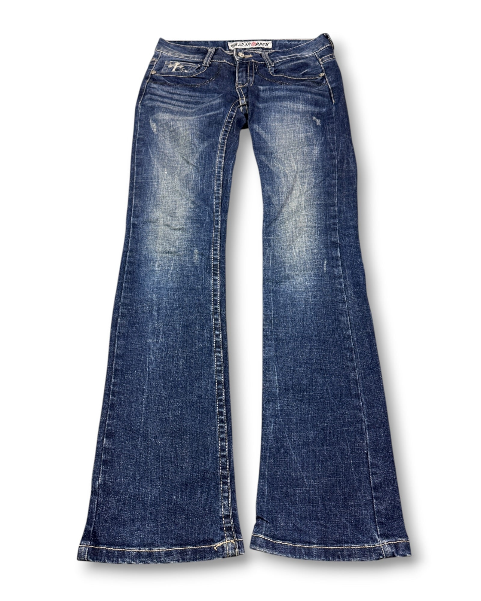 2000's Grasshopper Low Waist/Bootcut Japanese Archive Jeans Women's *very rare 28x28 (S)