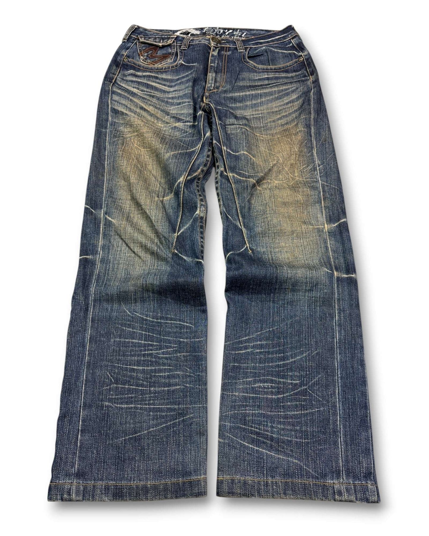2000's Osaka Big Train Straight/Baggy Japanese Archive Jeans *very rare 32x30 (M)