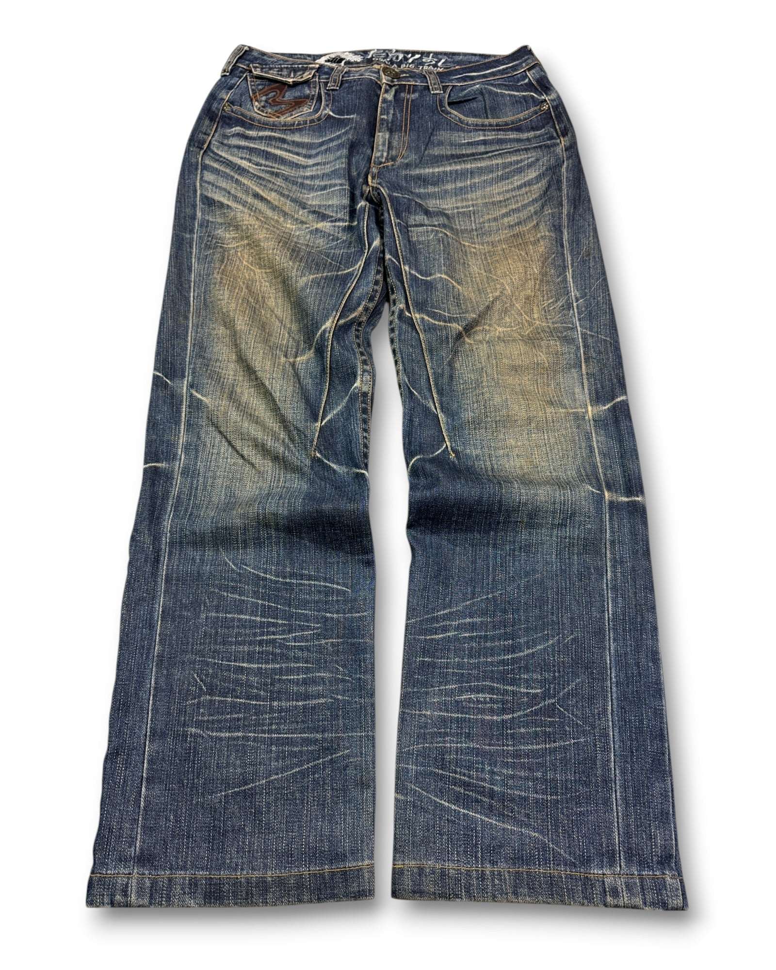2000's Osaka Big Train Straight/Baggy Japanese Archive Jeans *very rare 32x30 (M)