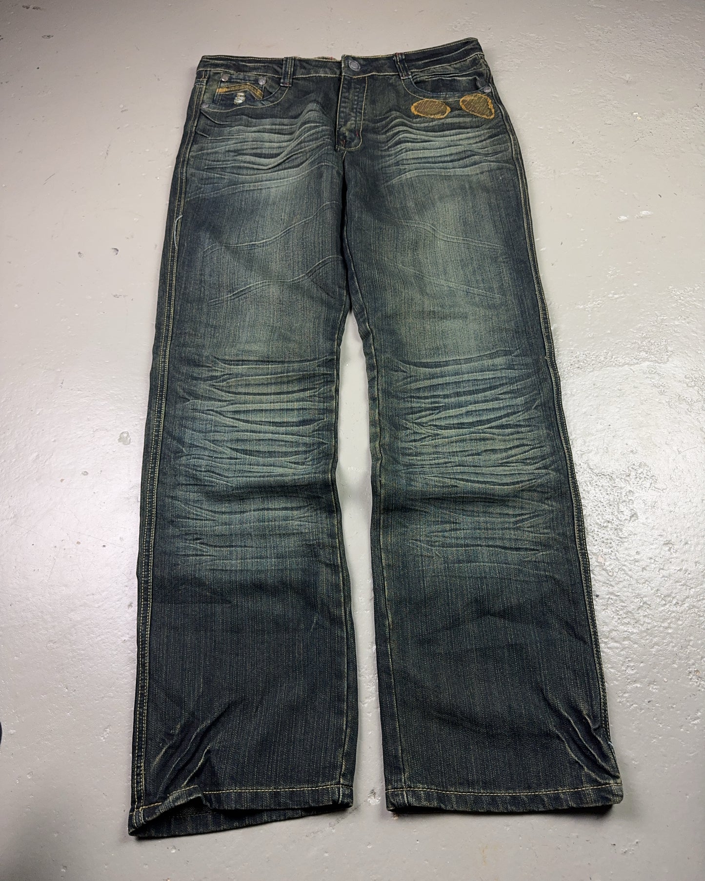 2000's Idf Straight/Baggy Jeans *rare 34x32 (L)