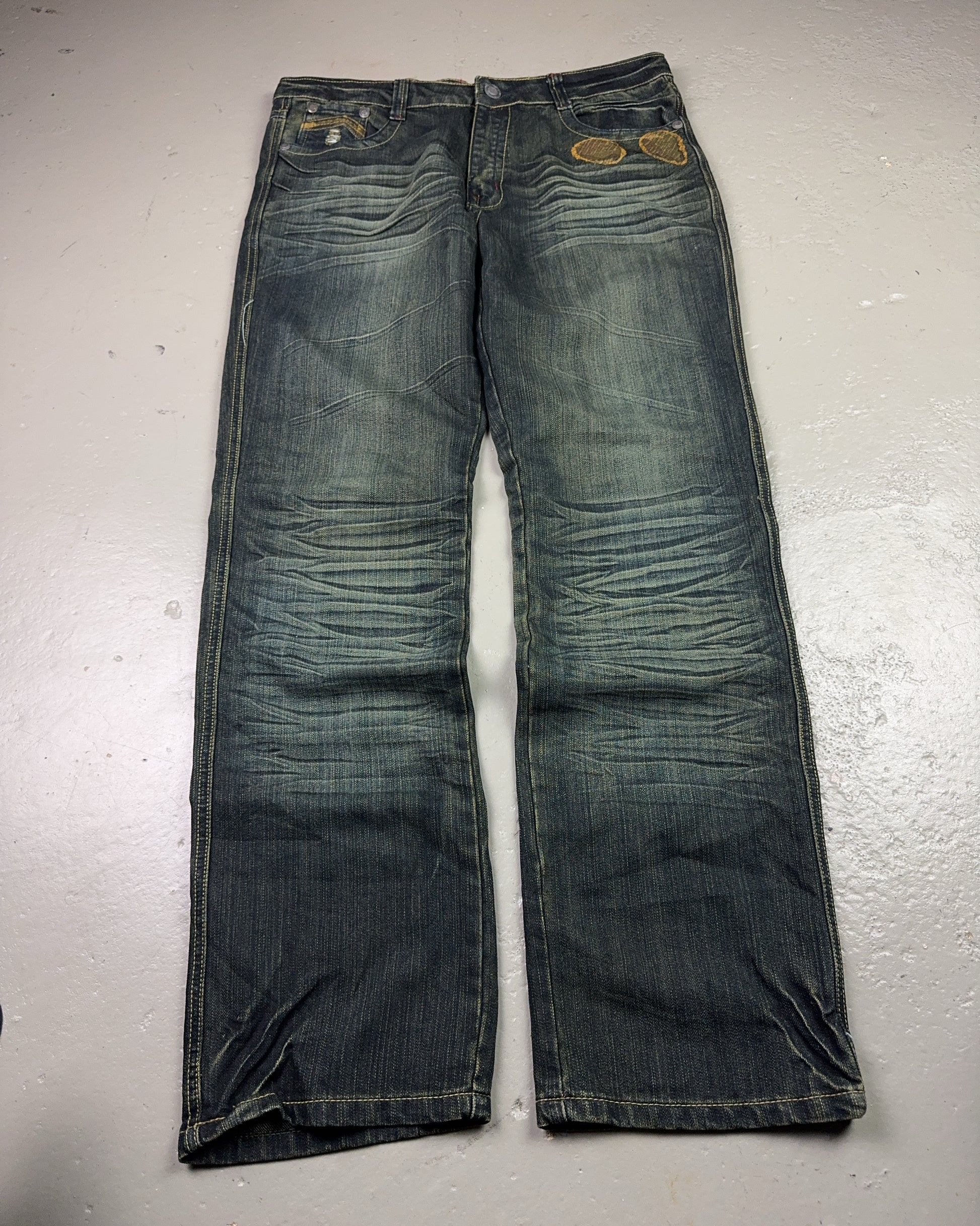 2000's Idf Straight/Baggy Jeans *rare 34x32 (L)
