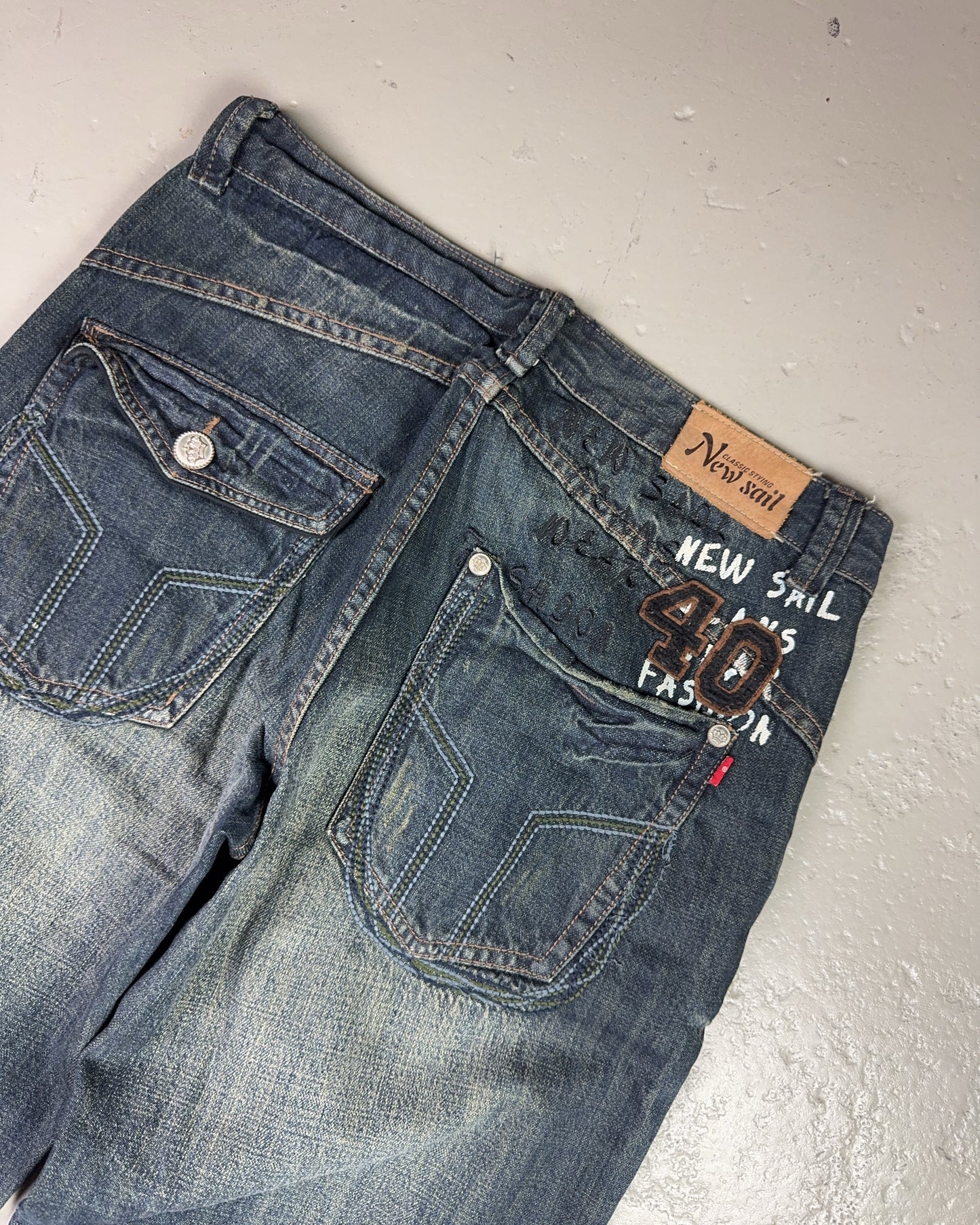 2000's New Sail Japanese Archive Baggy Jeans *very rare 32x34 (M)