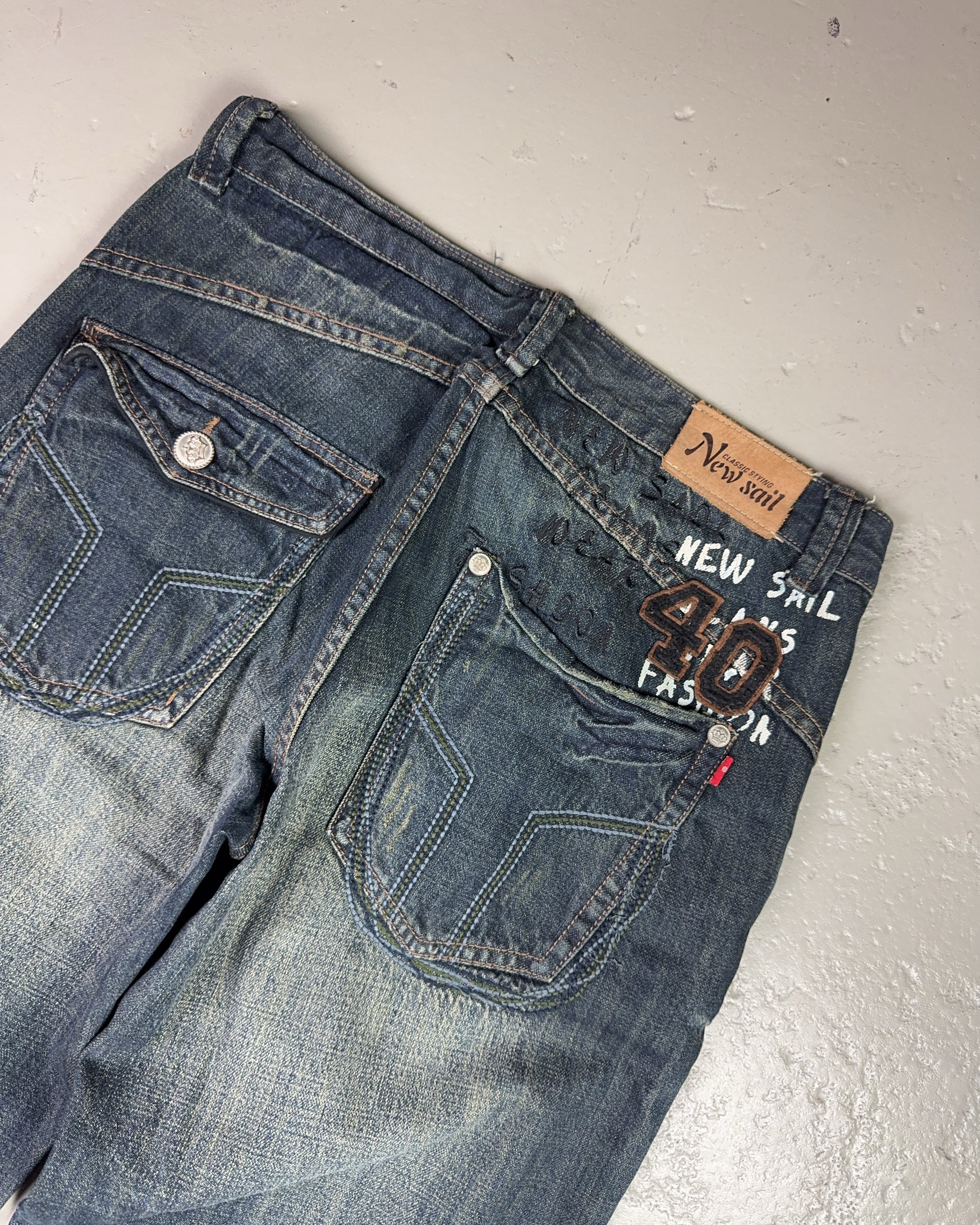 2000's New Sail Japanese Archive Baggy Jeans *very rare 32x34 (M)