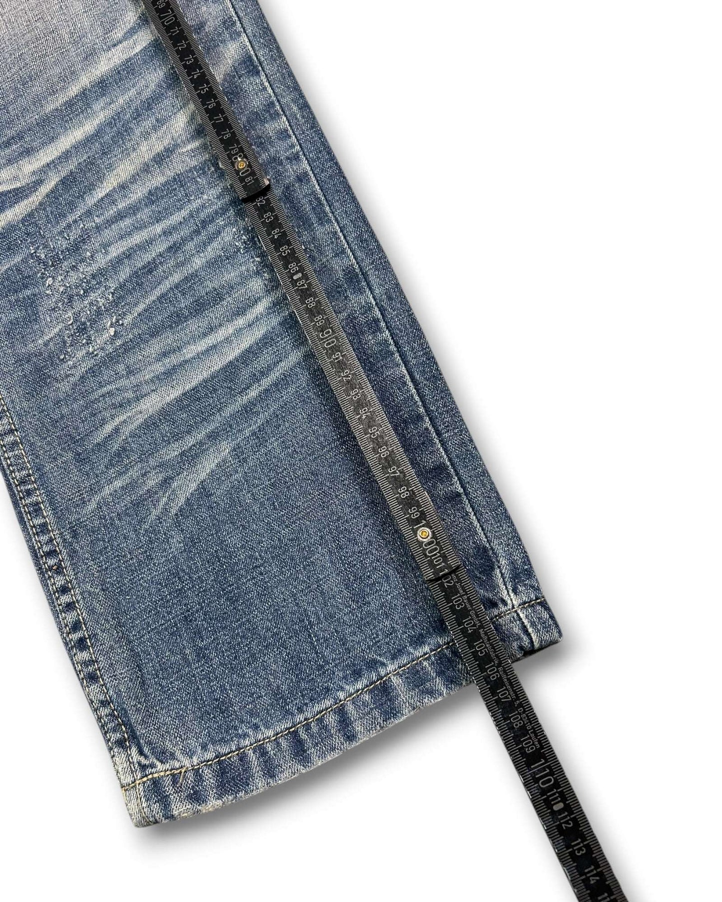2000's Qilianshi Straight/Baggy Japanese Style Jeans *rare 32x32 (M)
