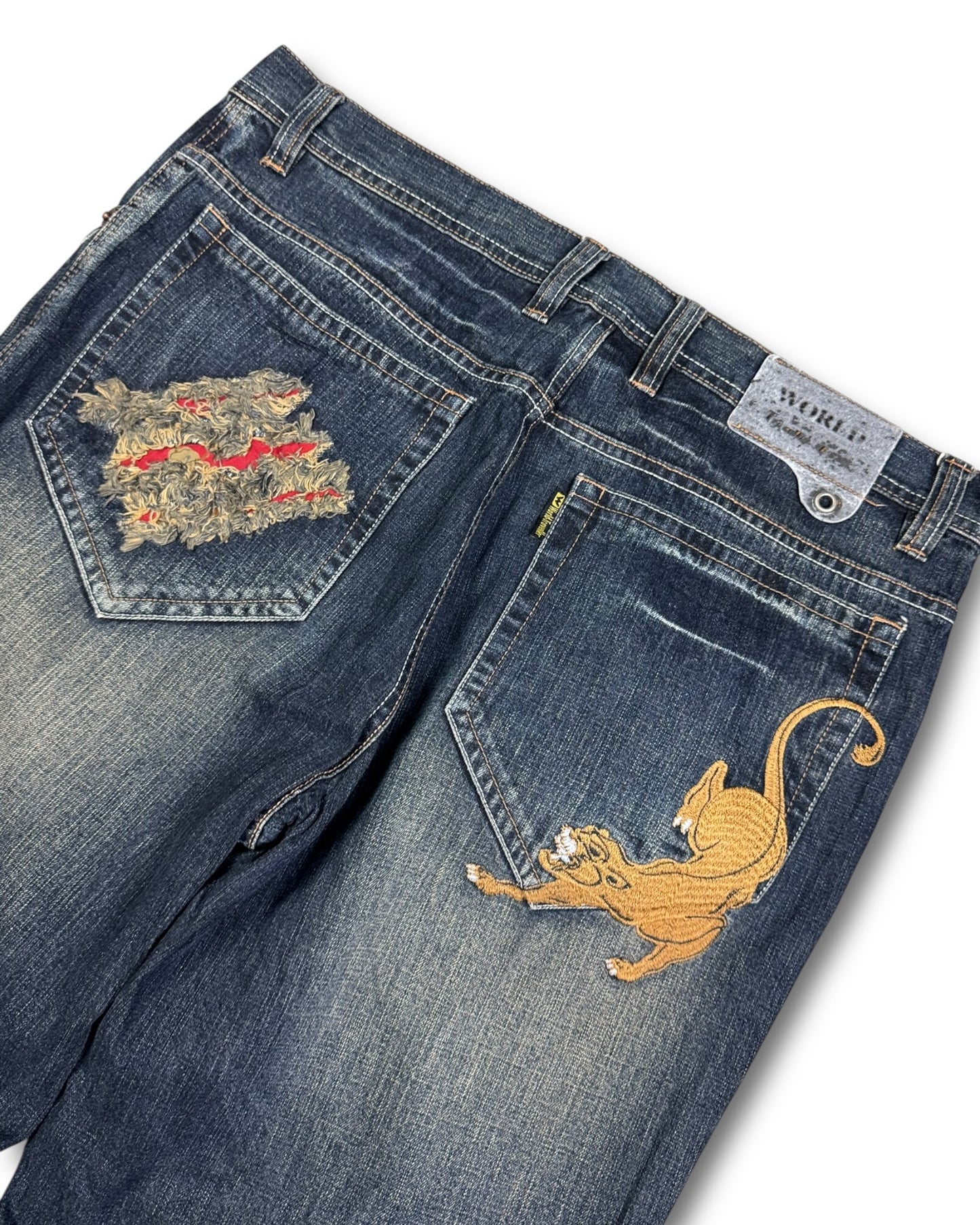 2000's Woker Baggy Japanese Jeans *rare 40x28 (XXL)