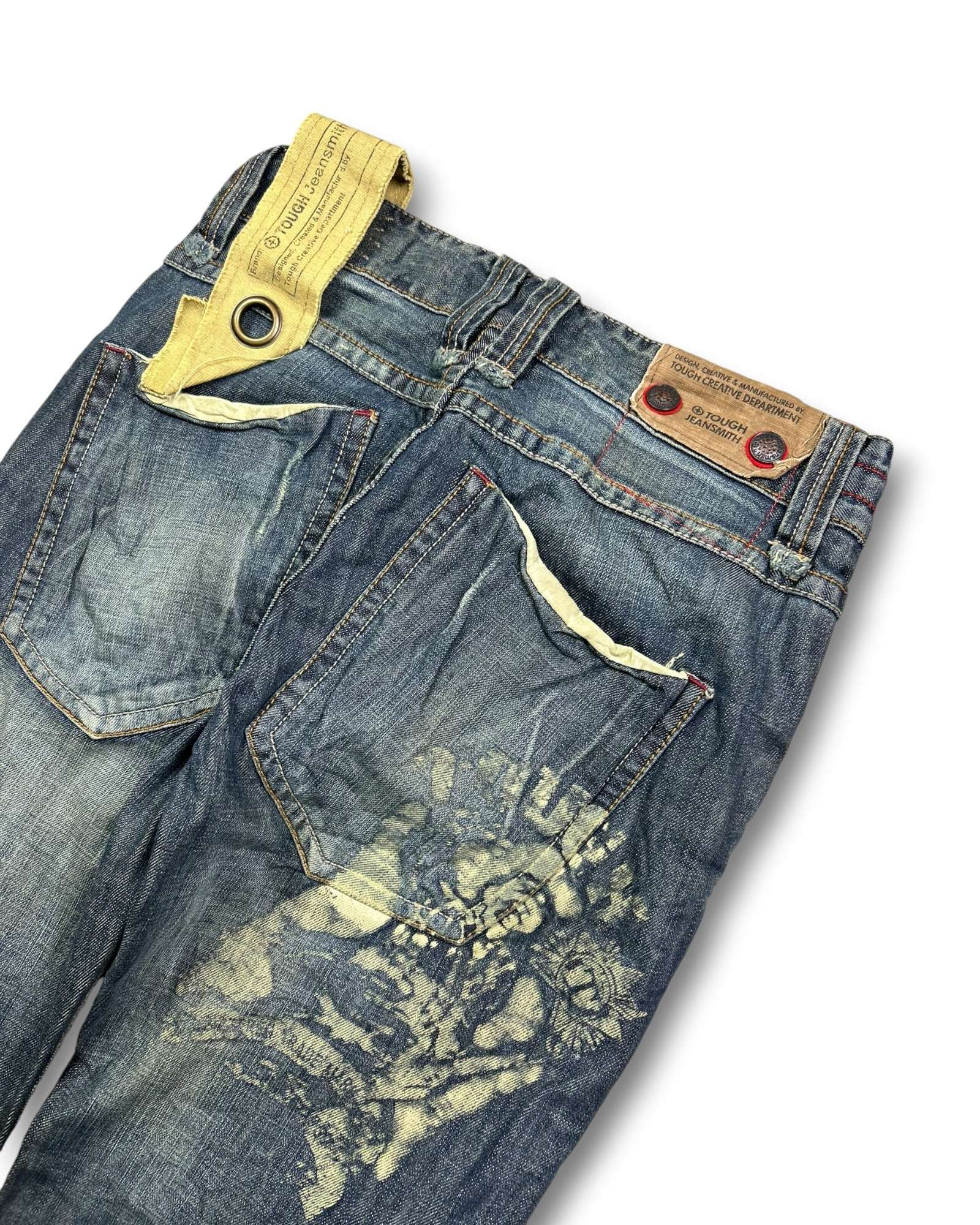 2000's Tough Jeansmith Straight/Baggy Deadstock Japanese Jeans *very rare 30x32 (M)