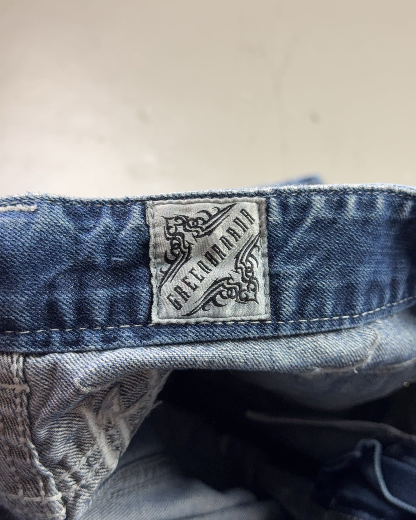2000's Green Horse Japanese Slim/Straight Jeans *rare 33x30 (M)