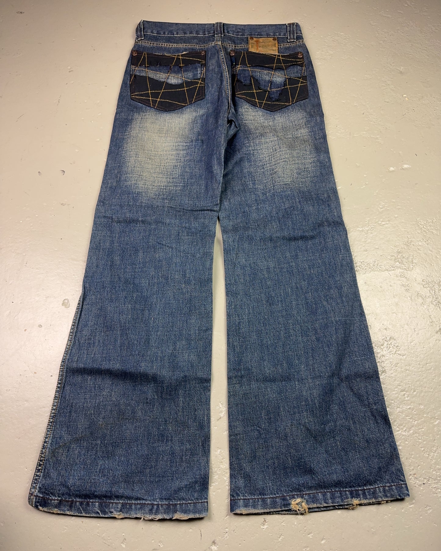 2000's Japanese Baggy/Bootcut Jeans *rare 30x32 (M)
