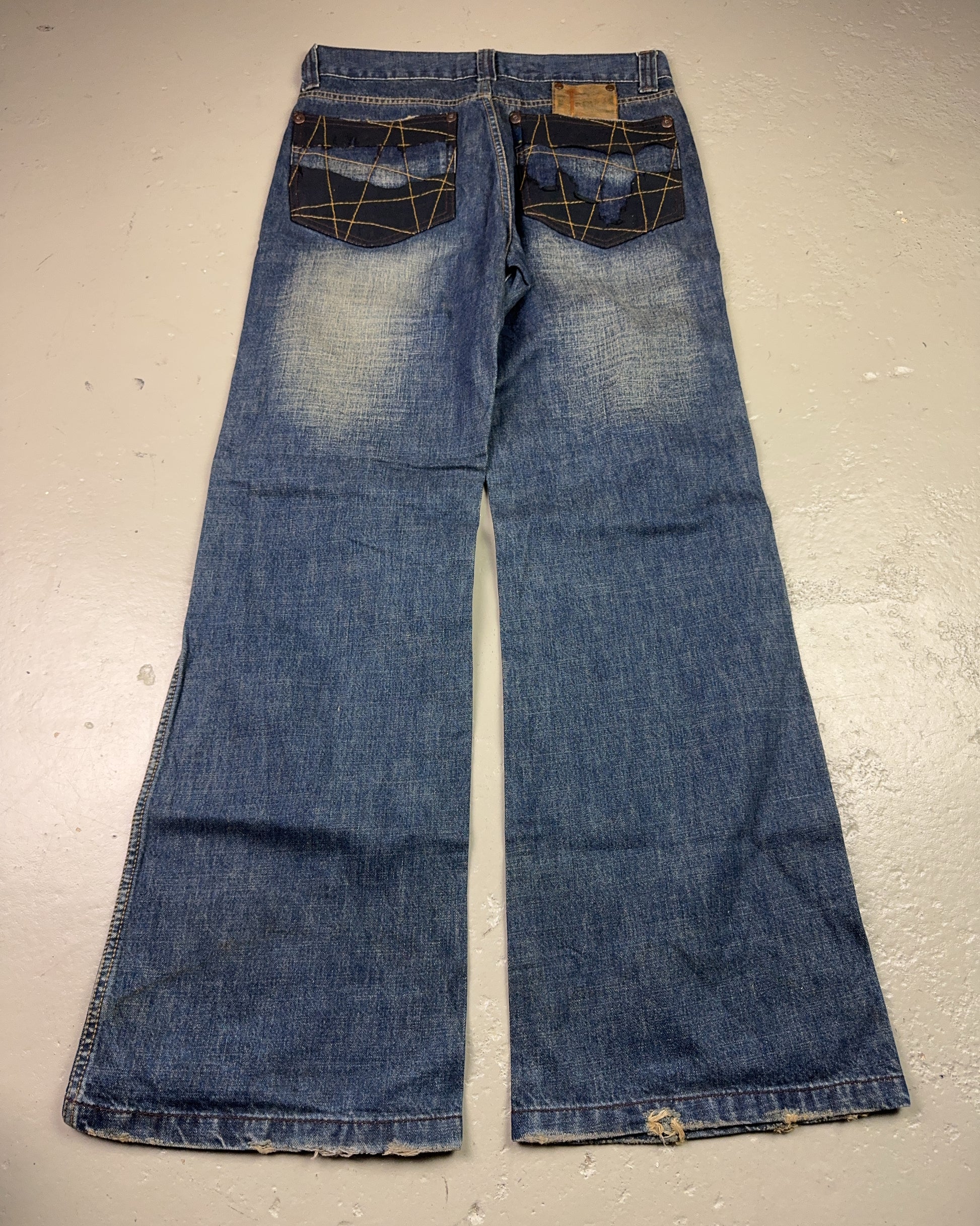 2000's Japanese Baggy/Bootcut Jeans *rare 30x32 (M)
