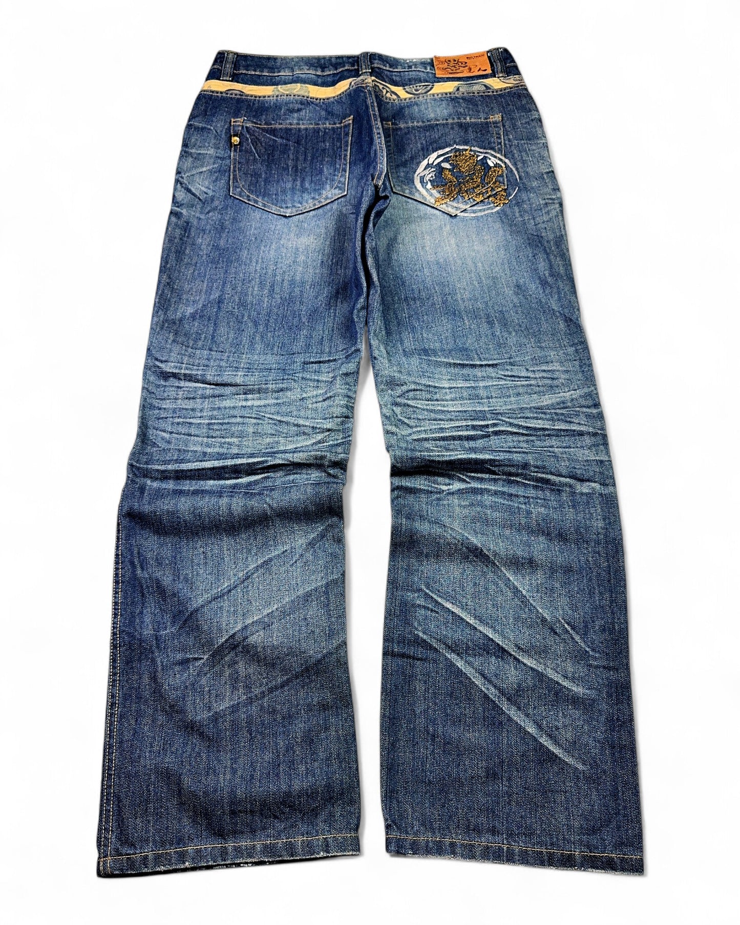 2000's Big Train Japanese Baggy Jeans *very rare 36x34 (XL)