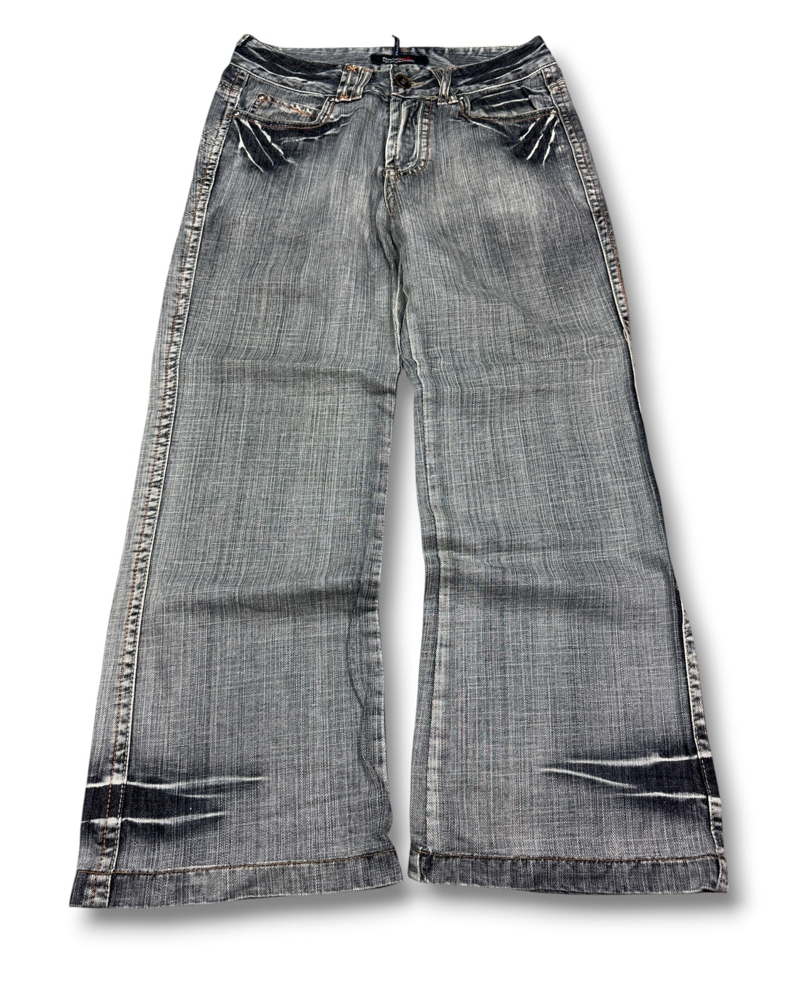2000's Milennium Zone Japanese Archive Baggy/Bootcut Jeans *rare 32x30 (M)