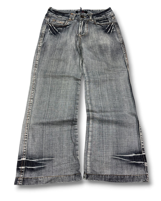 2000's Milennium Zone Japanese Archive Baggy/Bootcut Jeans *rare 32x30 (M)