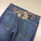 1990's Sabotage German Techno Baggy/Bootcut Jeans *extremely rare 36x34 (XL)