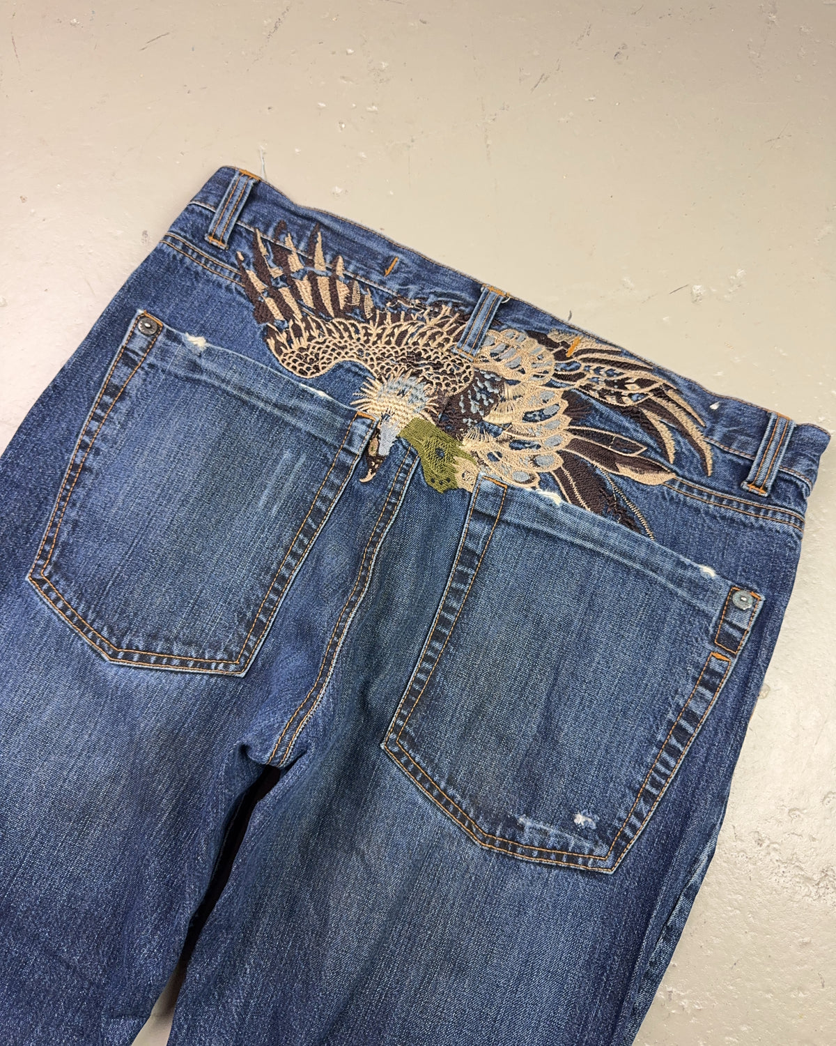 1990's Sabotage German Techno Baggy/Bootcut Jeans *extremely rare 36x34 (XL)