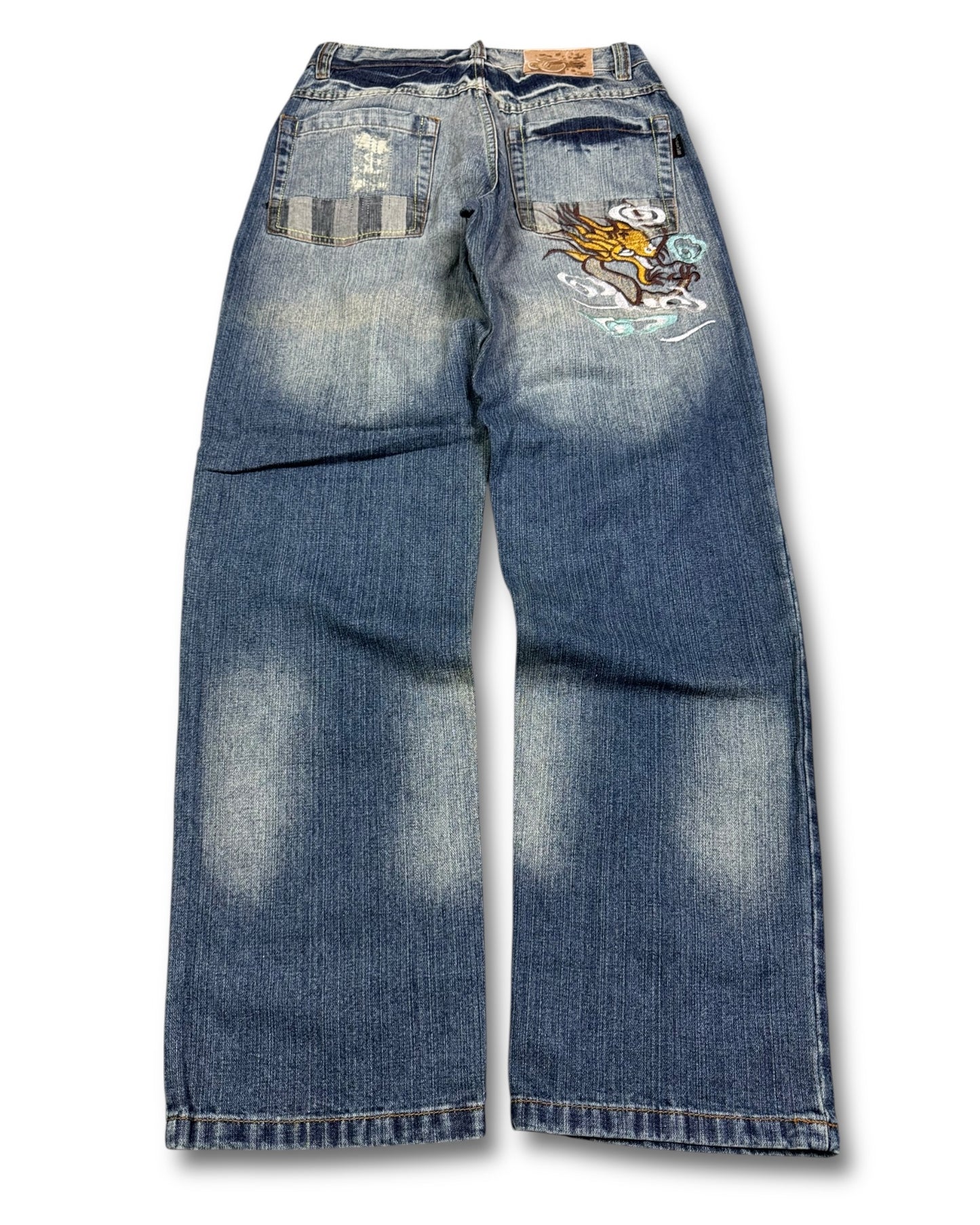 2000's Lucky Star Japanese Baggy Jeans *rare 29x32 (S)