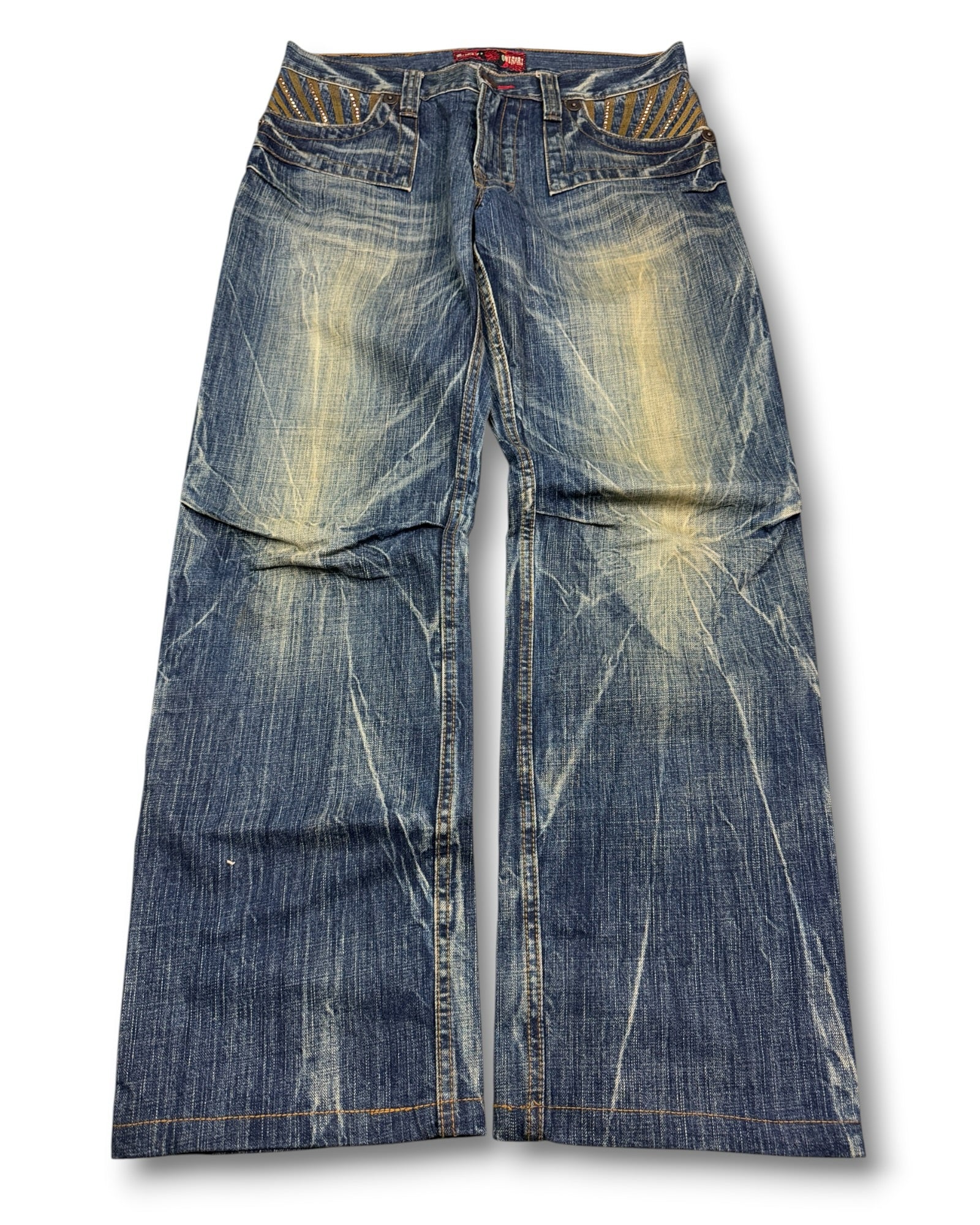2000's Oniarai Japanese Archive Baggy Jeans *very rare 34x30 (L)