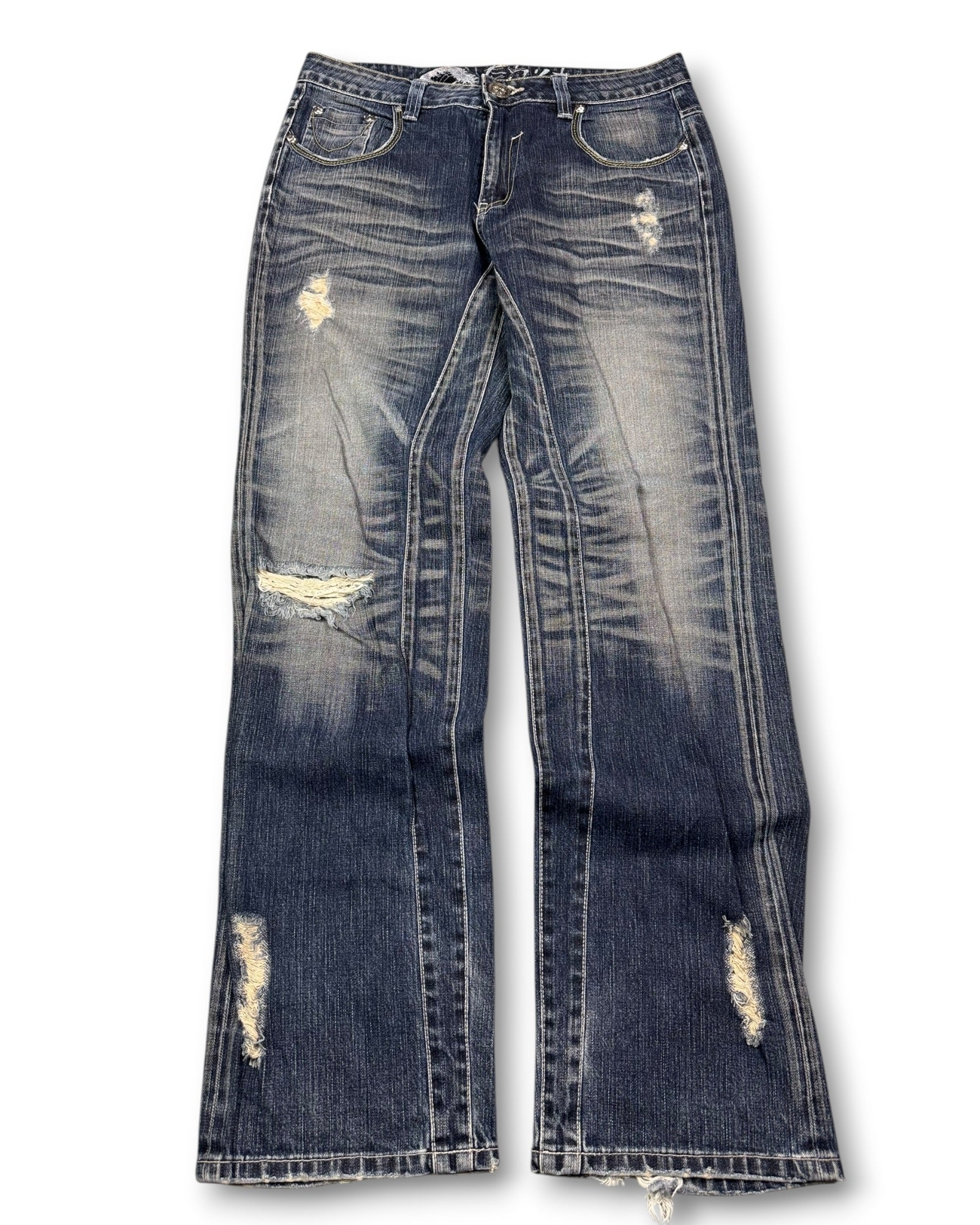 2000's Osaka Big Train Japanese Archive Baggy/Straight Jeans *extremely rare 32x32 (M)