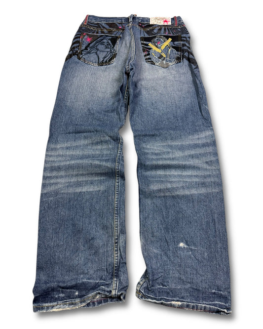 2000's Akademiks Hip Hop Baggy Jeans *very rare 32x32 (M)