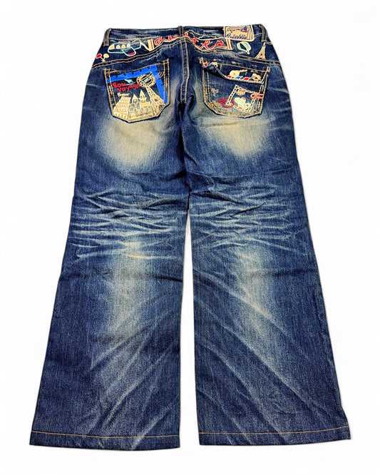 2000's Lollita Jeans Japanese Archive Straight/Baggy Jeans *very rare 32x28 (M)