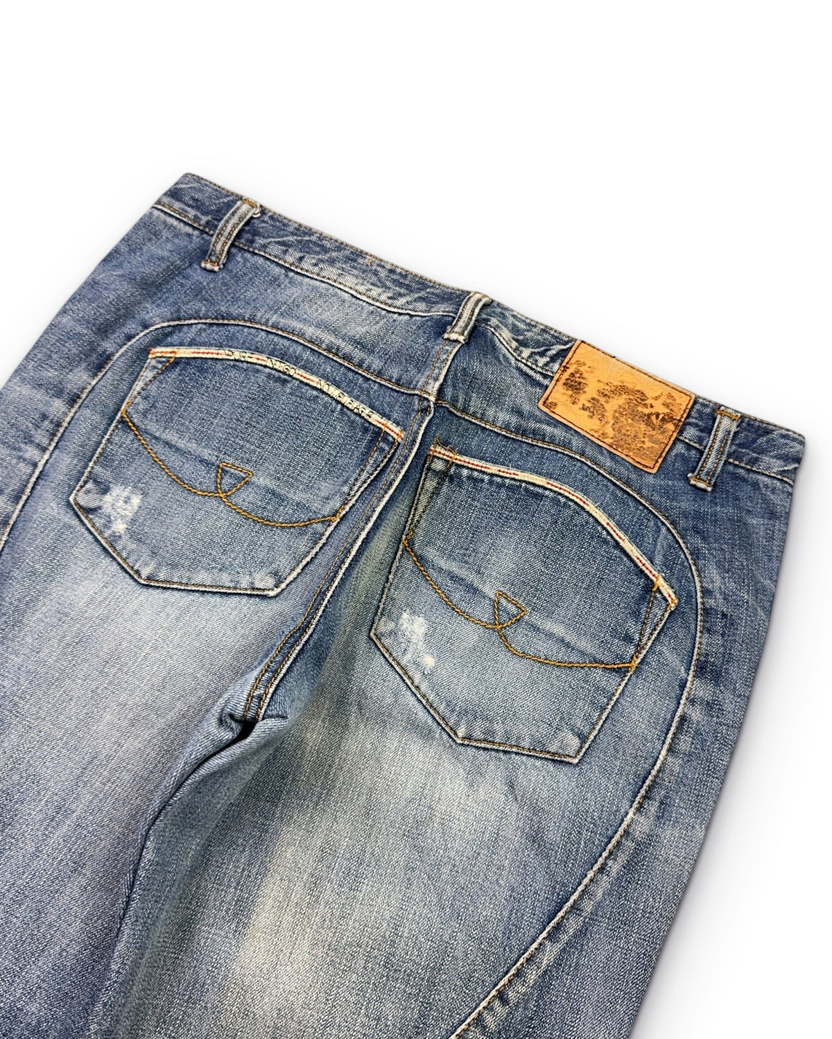2000's Vovelle Vogue Japanese Archive Baggy/Bootcut Jeans *very rare 36x32 (XL)
