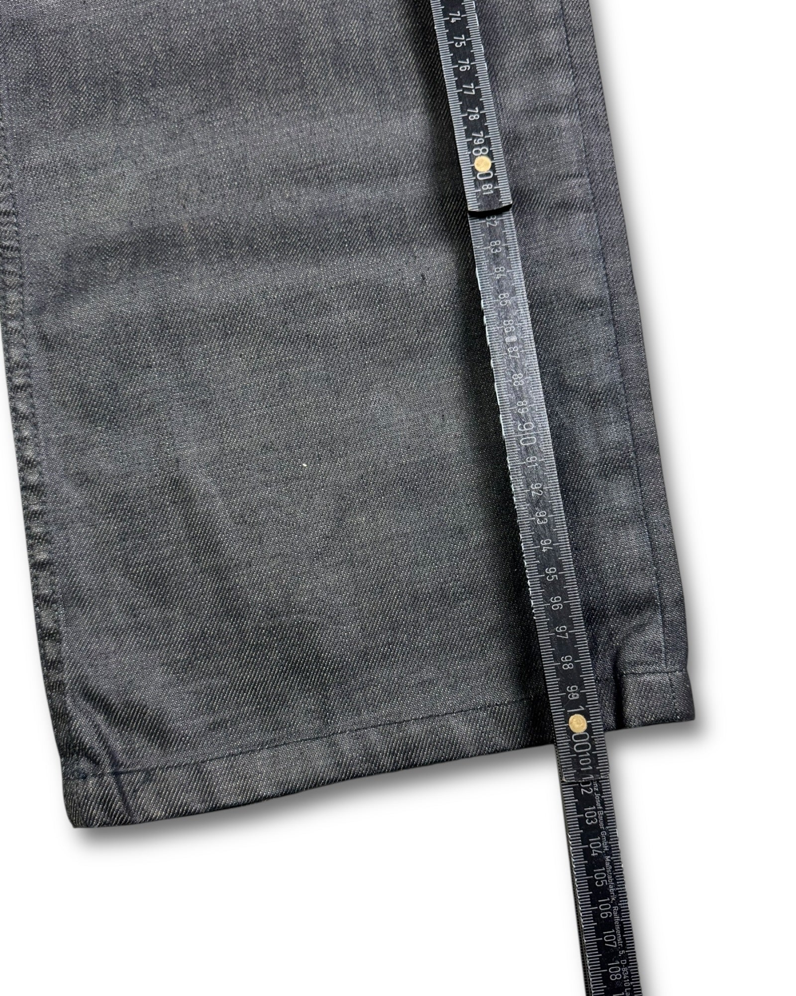 2000's Oniarai Straight/Baggy Japanese Waxed Jeans *very rare 38x30 (XXL)