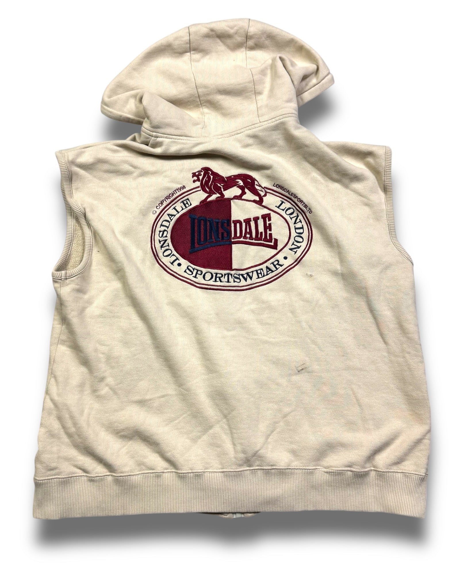 2000's Lonsdale Zip Hoodie Vest *very rare (XL)