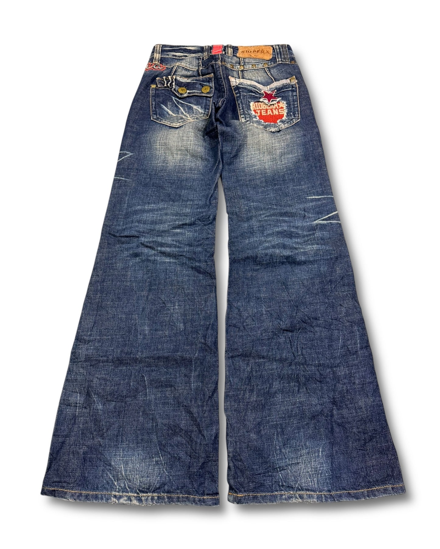 2000's Riobera Japanese Archive Low Waist/Flared Jeans Women's *very rare 28x30 (S)
