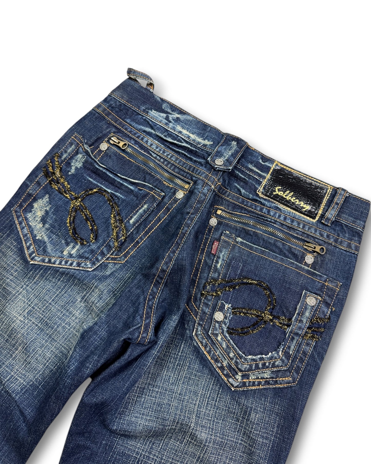 2000's Solberry Straight/Baggy Japanese Archive Jeans Women's *very rare 30x30 (M)