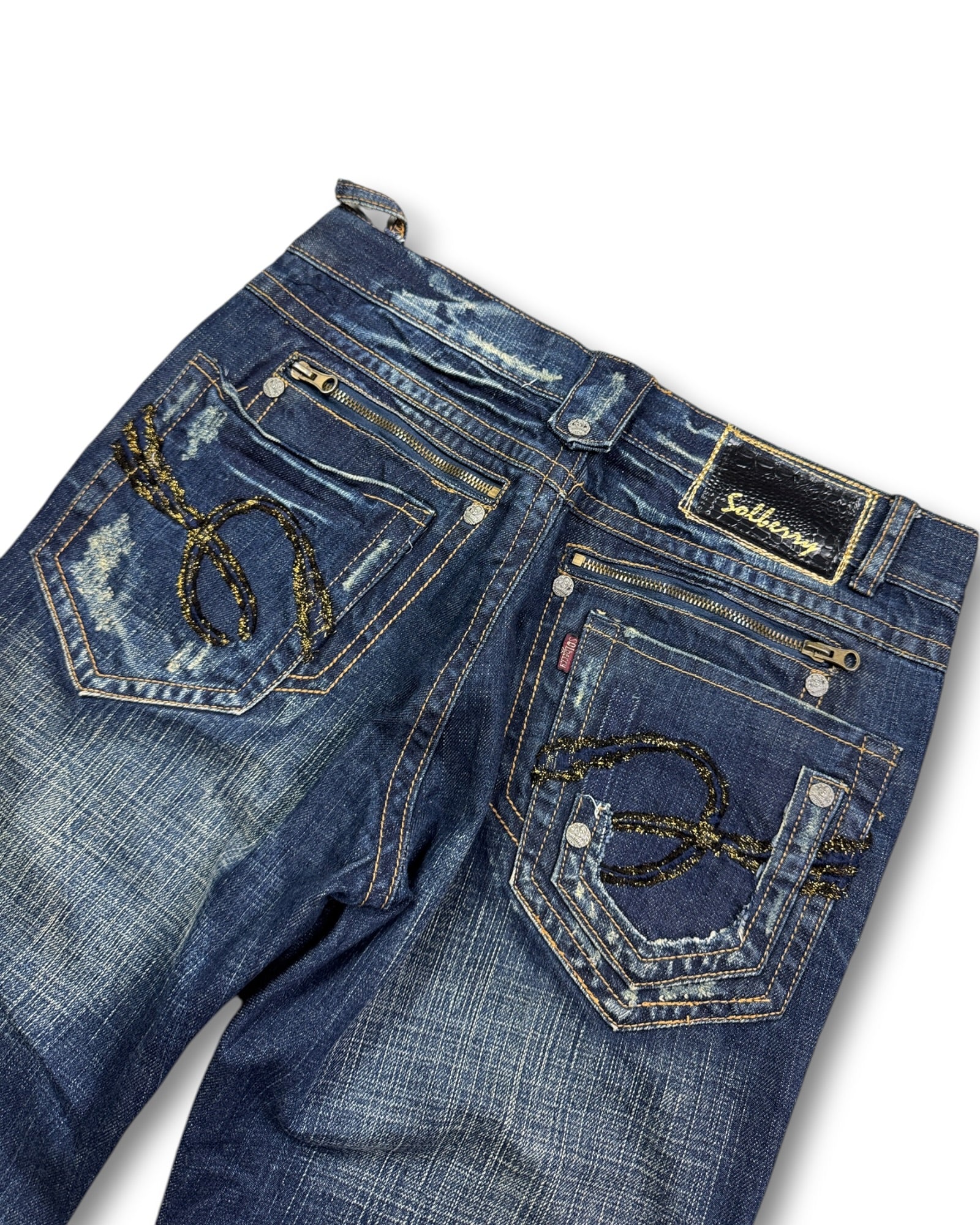 2000's Solberry Straight/Baggy Japanese Archive Jeans Women's *very rare 30x30 (M)