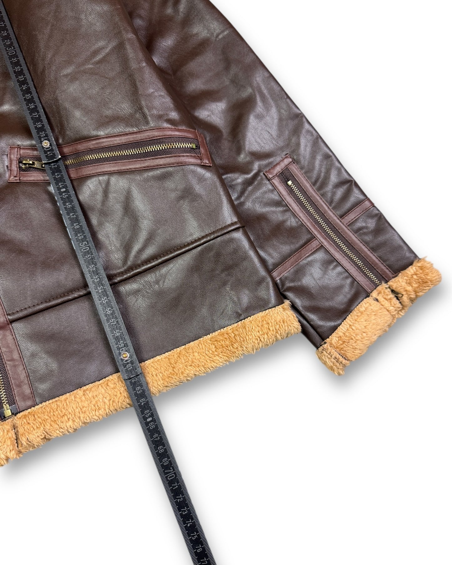 2000's Faux Leather Pilot Jacket * (S)