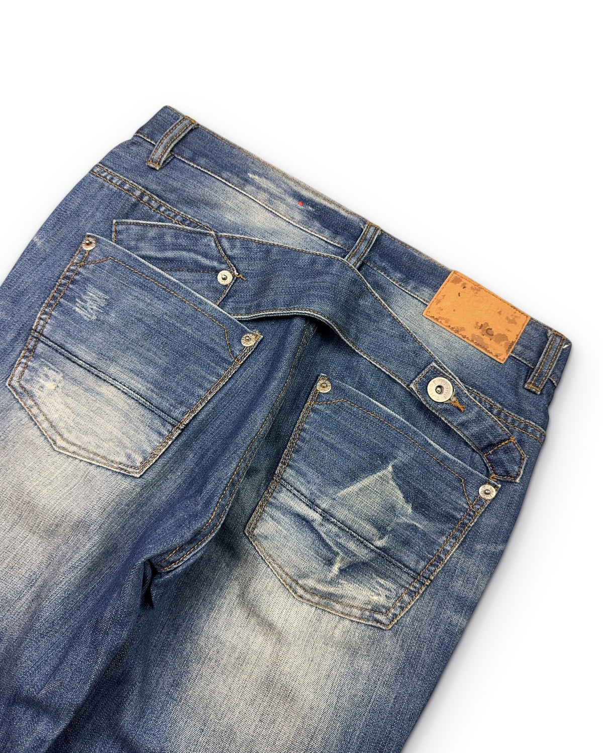 2000's Washed Buckle Baggy Jeans * 31x32 (M)